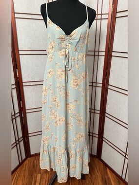 lovestitch Light Blue Floral Smocked Sundress